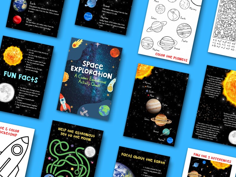 Space Exploration Busy Book Preschool Worksheets Printable Preschool ...