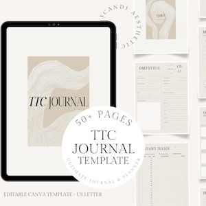 TTC Journal Conception Planner Printable Fertility Planner TTC Chart Ovulation Test Tracker Pregnancy Logbook HCG Tracker Pregnancy Planner