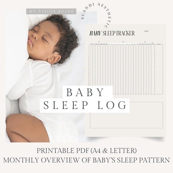 Baby Sleep Tracker Log Book, Sleep Training Tracker, Baby Tracker List, Daily Baby Log, Baby Sleeping Journal, Baby Planner, Baby Journal