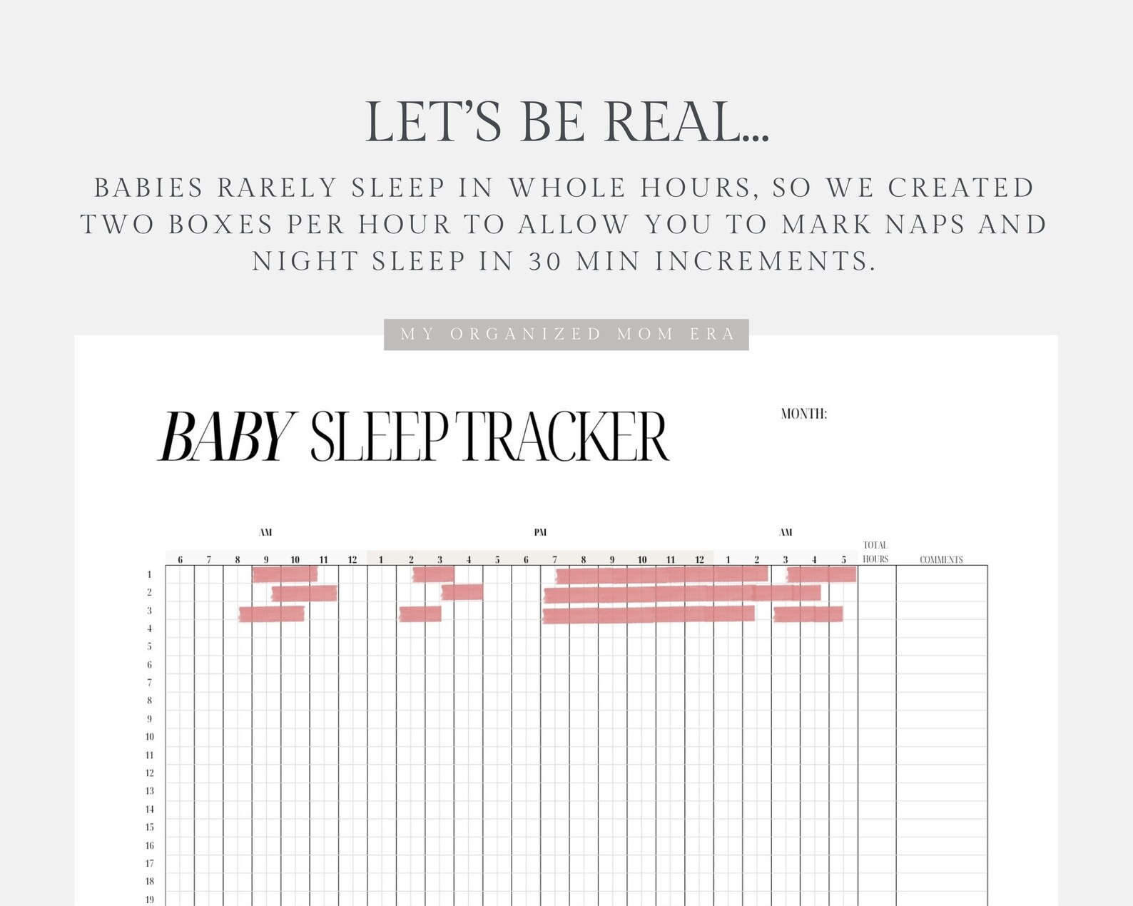 Baby Sleep Log Book, Sleep Tracker, Sleep Training Chart, Daily Baby ...