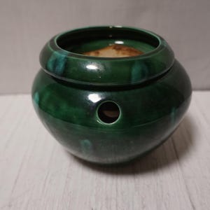 Zelf watergevende plantenbak voor Afrikaanse viooltjes vintage 1997: groene druppelvaas