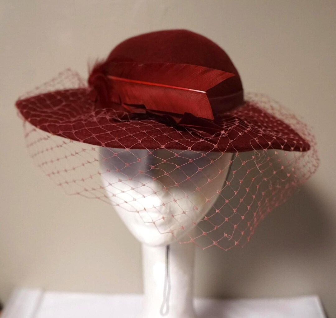 Women's Formal Hat Ruby Red Hat - Etsy