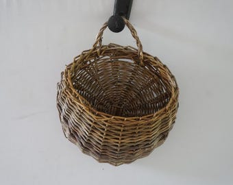 Vintage Basketville Wooden Basket With Handle, Wall Hanging