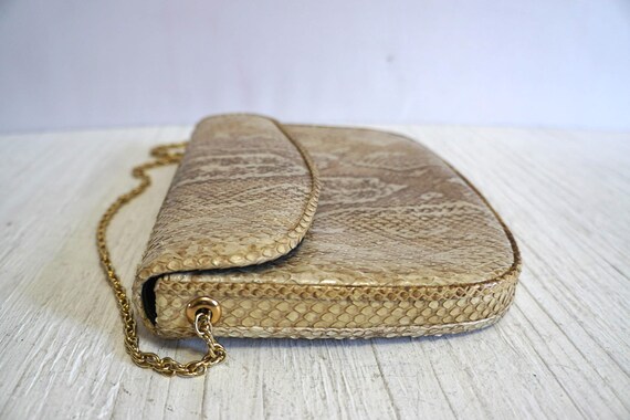 Vintage Snakeskin/Python Leather Shoulder Bag wit… - image 3
