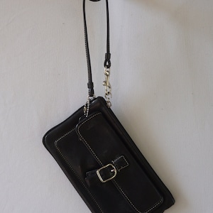 Bracelet en cuir noir Coach image 1