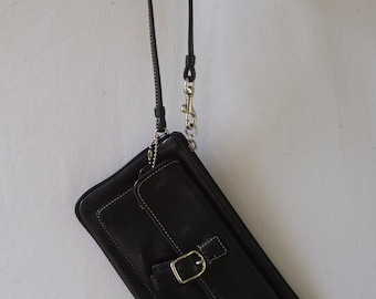 Coach Black Leather Wristlet