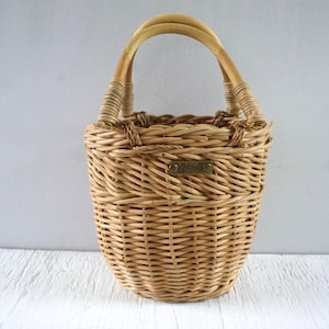 Bolso mini cubo/bolso de mimbre/bolsos y carteras Olli Ella