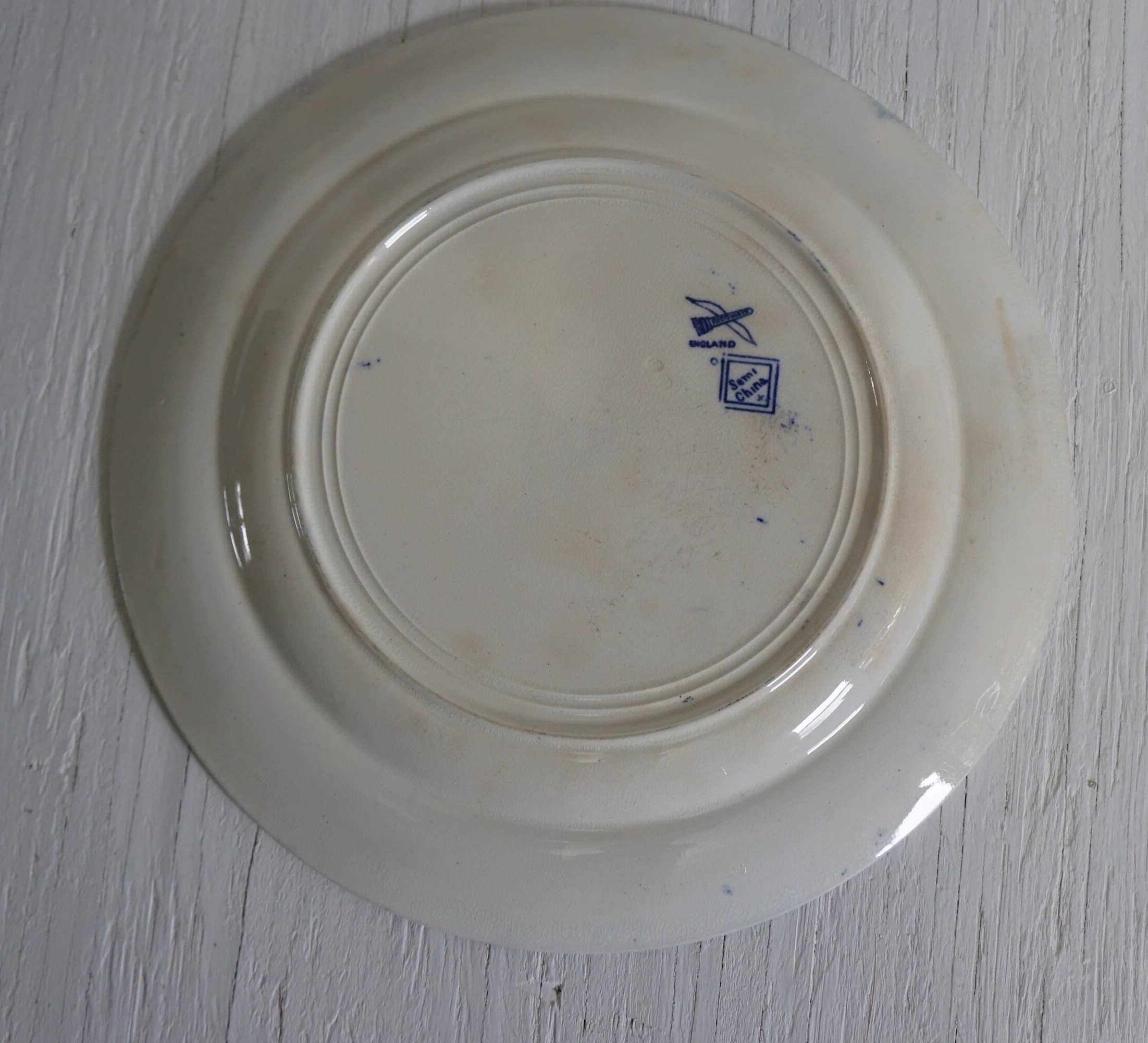 Antique Semi China Blue Willow Plate 10.25" - Etsy
