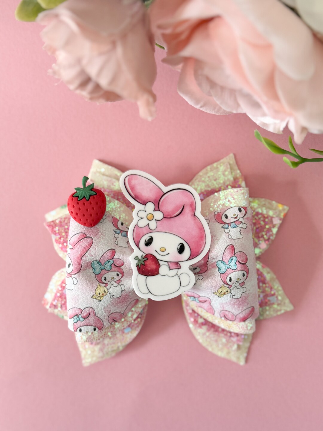 My Melody Bow , Characters Bows, Sanrio Characters Bows, Hair Bow, Hair ...