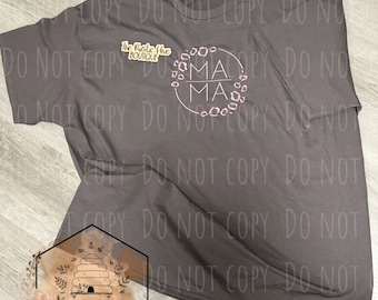 Mama Leopard Embroidered Shirts