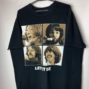 Vintage Y2K Style The Beatles Let It Be The Beatles Music Promo T Shirt Classic Rock Tee Merch Rock Band Rock Tees Size XL FREE SHIPPING