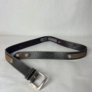 Vintage brown Landhaus waist real leather and suede belt,Brown leather belt, Gift Leather accessories FREE SHIPPING