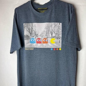 Maglietta vintage Y2K Pac-Man Abbey Road da uomo, gioco Nintendo Pacman, taglia M, SPEDIZIONE GRATUITA