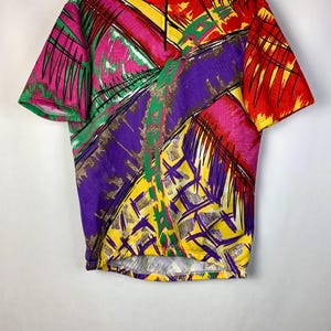 Camisa de ciclismo vintage anos 90 feita na Itália tamanho XL Camisa de ciclismo masculina vintage anos 90 retrô de manga curta com motivo abstrato FRETE GRÁTIS