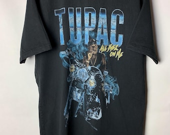 Vintage Y2K Style Tupac 2Pac Shakur All Eyez On Me hip hop rap tee t shirt Death Row Records Rap Tee Graphic T Shirt West Coasts Shirt