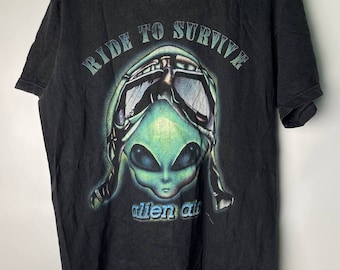 Vintage t-shirt ride to survive alien air alienated 1996 Size L men