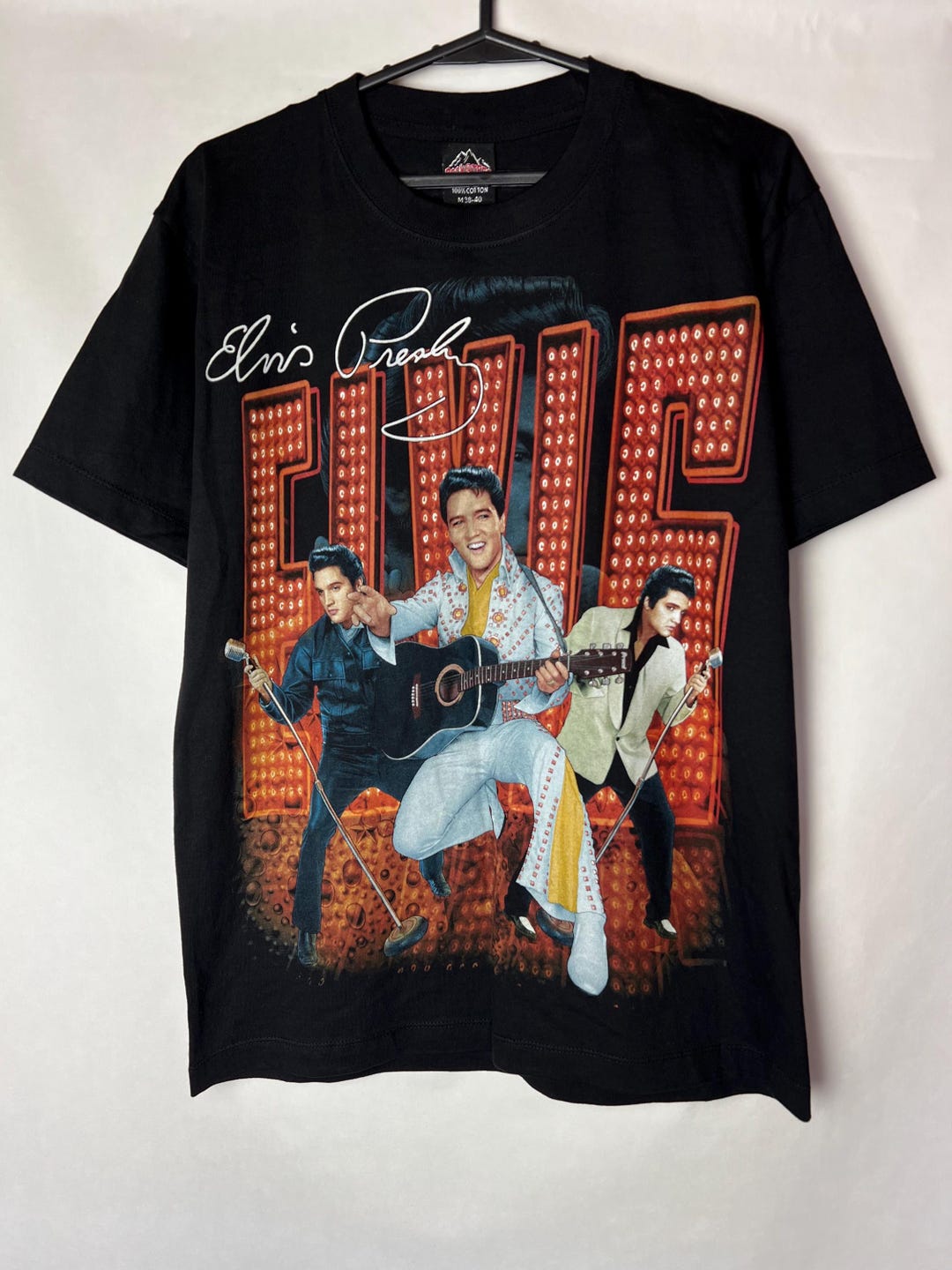 Vintage Y2K Elvis Presley Love Me Tender Rock Tee T-shirt Big Print ...