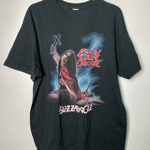 Vintage Ozzy Osbourne Tee T Shirt Schwarz Größe L Männer