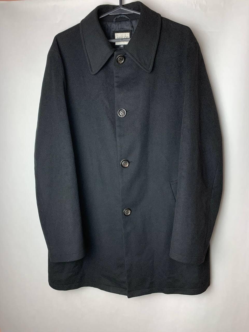 Vintage Armani Collezioni Wool Coat Overcoat Jacket Luxury Italian Designer Mens Size 48 FREE SHIPPING