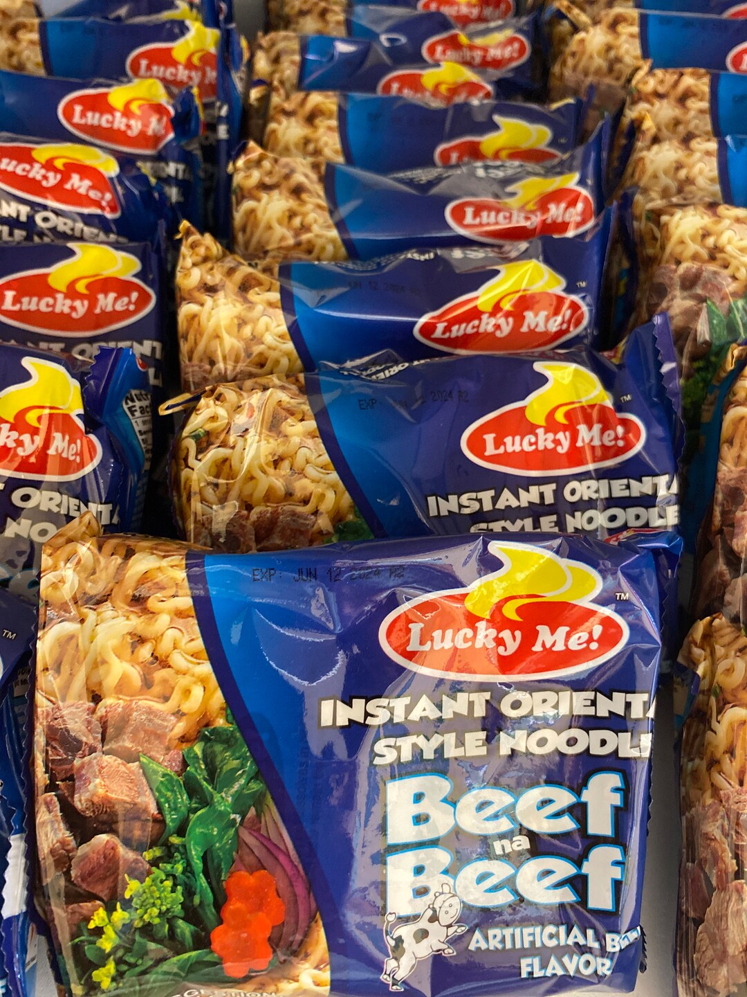 Lucky Me Instant Noodles 24 Pack BEEF Etsy