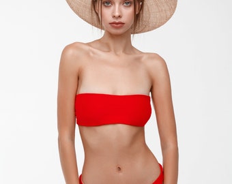 Black bandeau top, swimwear, bra