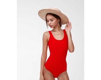 One piece swimsuit, women swimwear, classic swimsuit