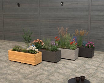 120cm Long Wooden Planters