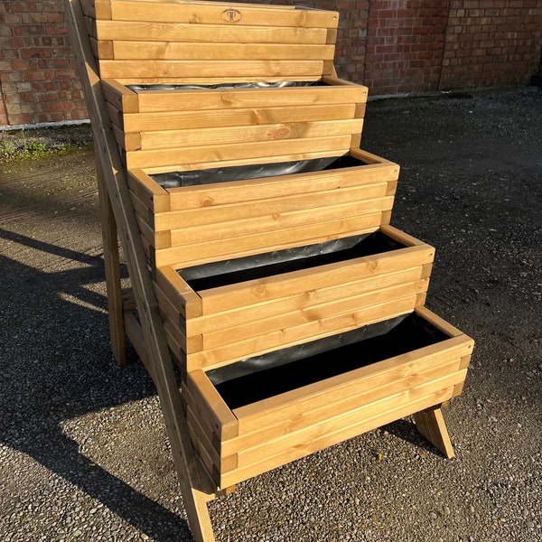 5 Tier Strawberry Wooden Planters