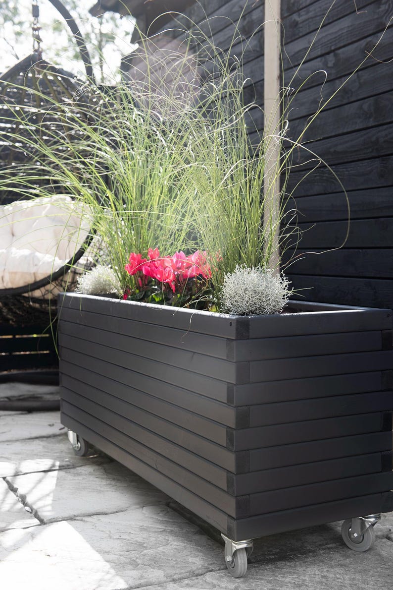 Long Wooden Planters Bespoke Sizes image 3