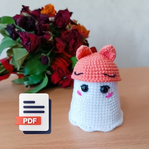 Tutorial all'uncinetto per amigurumi fantasma fatto a mano - Download digitale immediato, modello fai da te all'uncinetto per fantasmi - Tutorial facile per amigurumi di Halloween