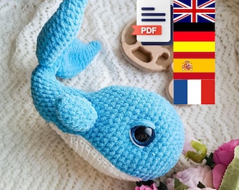 Amigurumi Whale Crochet Pattern: Plush Toy DIY (PDF Pattern)