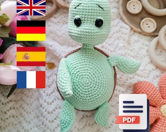 Crochet Turtle Pattern: Amigurumi Sea Turtle Tutorial (PDF Download)