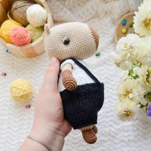 Juguete de peluche Capybara Crochet Amigurumi hecho a mano