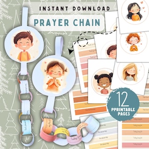 Catena di preghiera per bambini: attività cristiana fai da te (stampabile)
