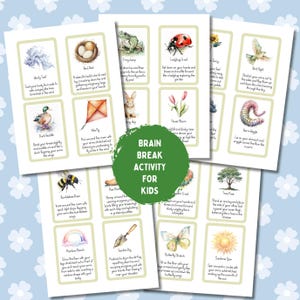 Spring Movement Cards for Kids | Active Play Activity | Brain Break Flashcards | Preschool Printable PDF image 5
