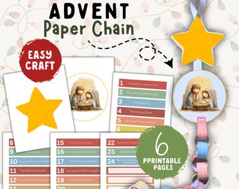 Buy Names of Jesus 3D Paper Chain Garland Craft Printable Christmas ...