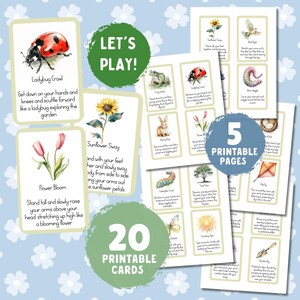 Spring Movement Cards for Kids | Active Play Activity | Brain Break Flashcards | Preschool Printable PDF image 6