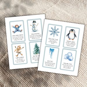 Cartes de mouvement hivernales pour enfants : jeu d'action Activité motrice en intérieur (imprimable) image 8