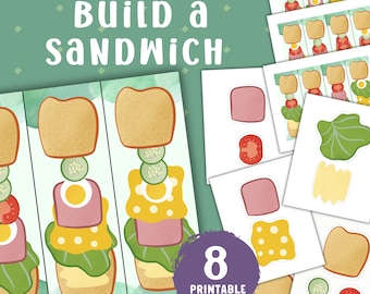 Build a Sandwich Printable: Pretend Play Fine Motor Skills Activity (PDF)