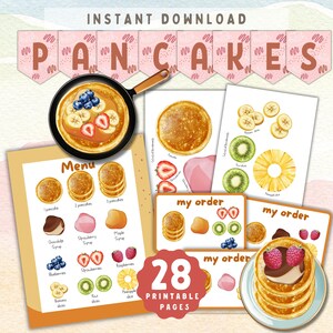 Pancake Day Pretend Play Activity | Printable Play Set | Imaginative Dramatic Play | Pancake Shop Role Play Activity