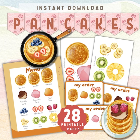 Pancake Day Pretend Play Set: Printable Activity (PDF)
