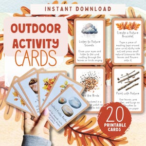 HERBST Outdoor Aktivitätskarten für Kinder | Waldschulideen | Naturbasiertes Lernen | Herbstliches Outdoor Play | Homeschool & Klassenzimmer Fun Action