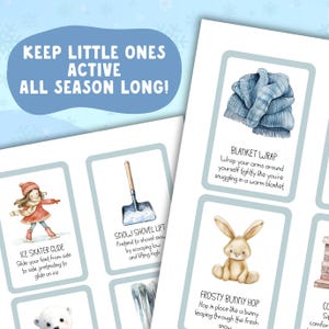 Cartes de mouvement hivernales pour enfants : jeu d'action Activité motrice en intérieur (imprimable) image 6