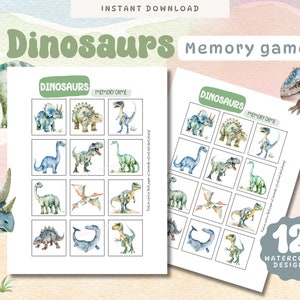Gioco di memoria sui dinosauri, divertenti carte di abbinamento per bambini, gioco educativo a tema dinosauri, giocattolo didattico per bambini in età prescolare e infantile, gioco per feste sui dinosauri