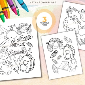 Back To School Coloring Pages: Autumn Activity Sheets (PDF)