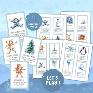Cartes de mouvement hivernales pour enfants : jeu d'action Activité motrice en intérieur (imprimable) image 7