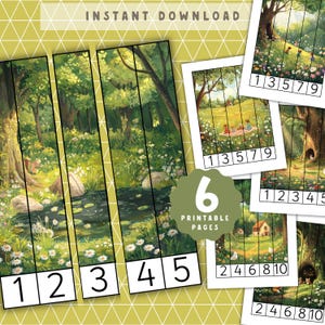 Spring Number Puzzles 1-10 Counting Game Printable Hands-On Math Activity Montessori Counting Game Early Learning Math Preschool Homeschool