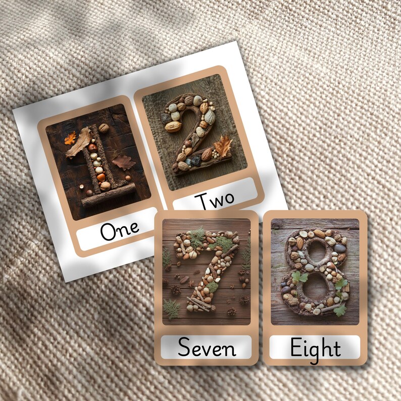Nature Number Cards 1-10: Fall Classroom Decor (PDF) image 8