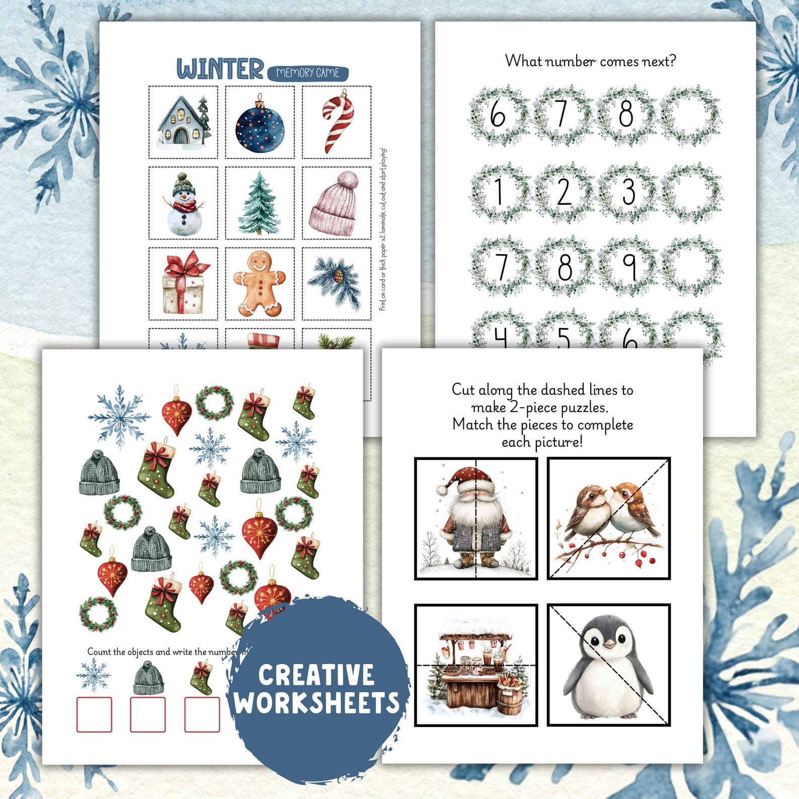 Winter Unit Study Workbook | Montessori Inspired Preschool Printable ...