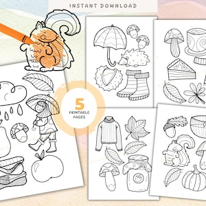 Fall Coloring Pages for Kids: Autumn Activity Sheets (PDF)